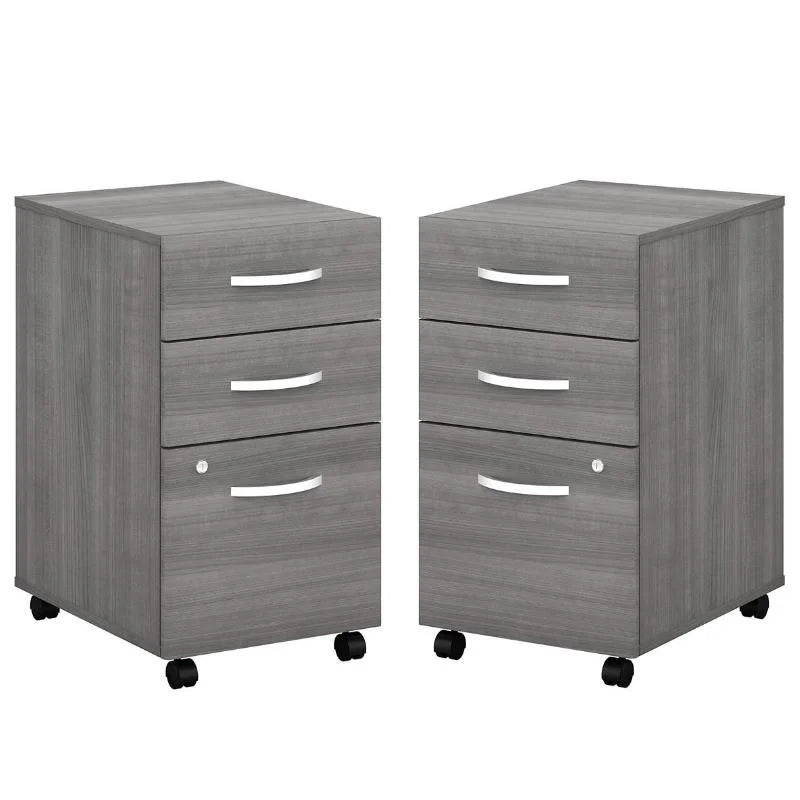 2 Piece Wood Mobile Filing Cabinet Set T402