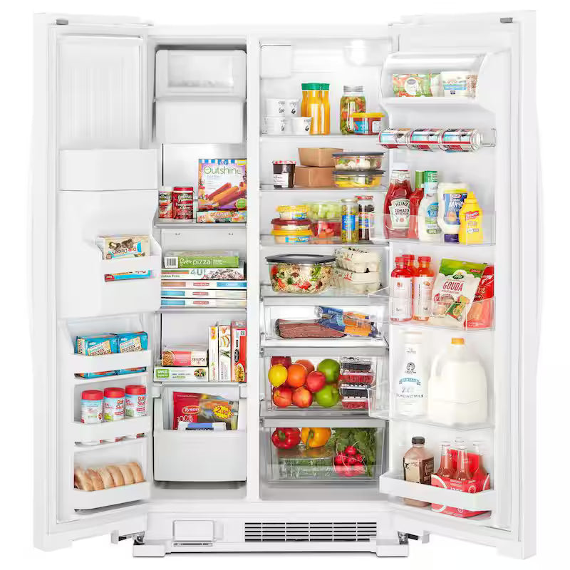 White 21.4 cu. ft. Side by Side Refrigerator L382