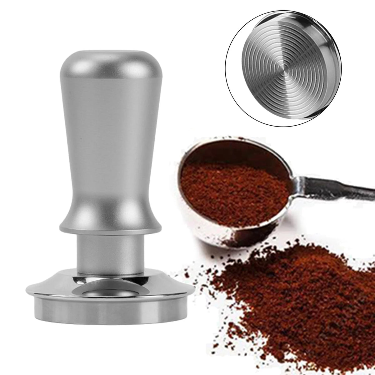 Stainless Steel Flat Base Coffee Tamper 58mm Y647