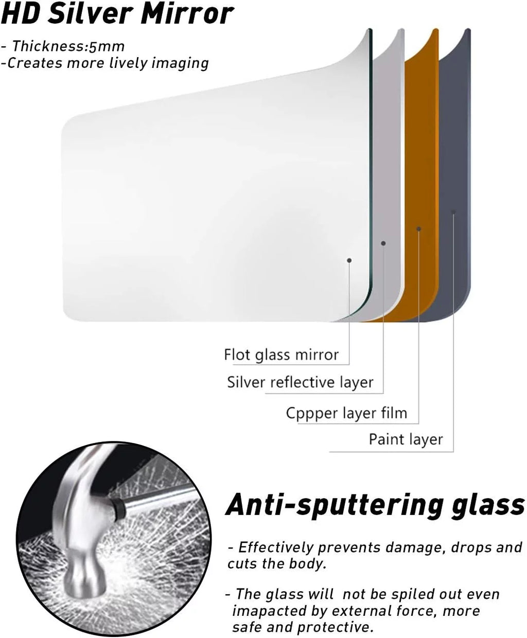 65"x22" Arched Full Length Mirror with Aluminum Frame P7608