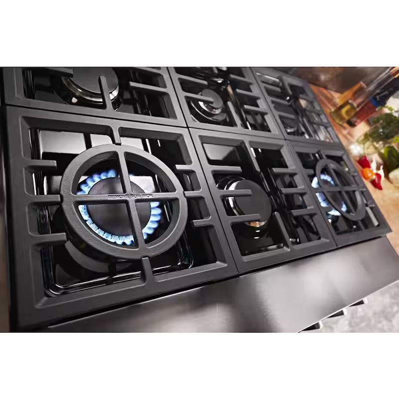 5.1 cu. ft. Dual Fuel Freestanding Smart Range with 6-Burners in Passion Red K89924