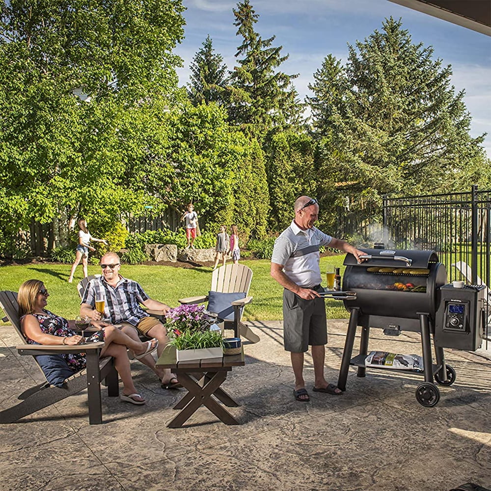Black Pellet Grill with Grill Cover F629410