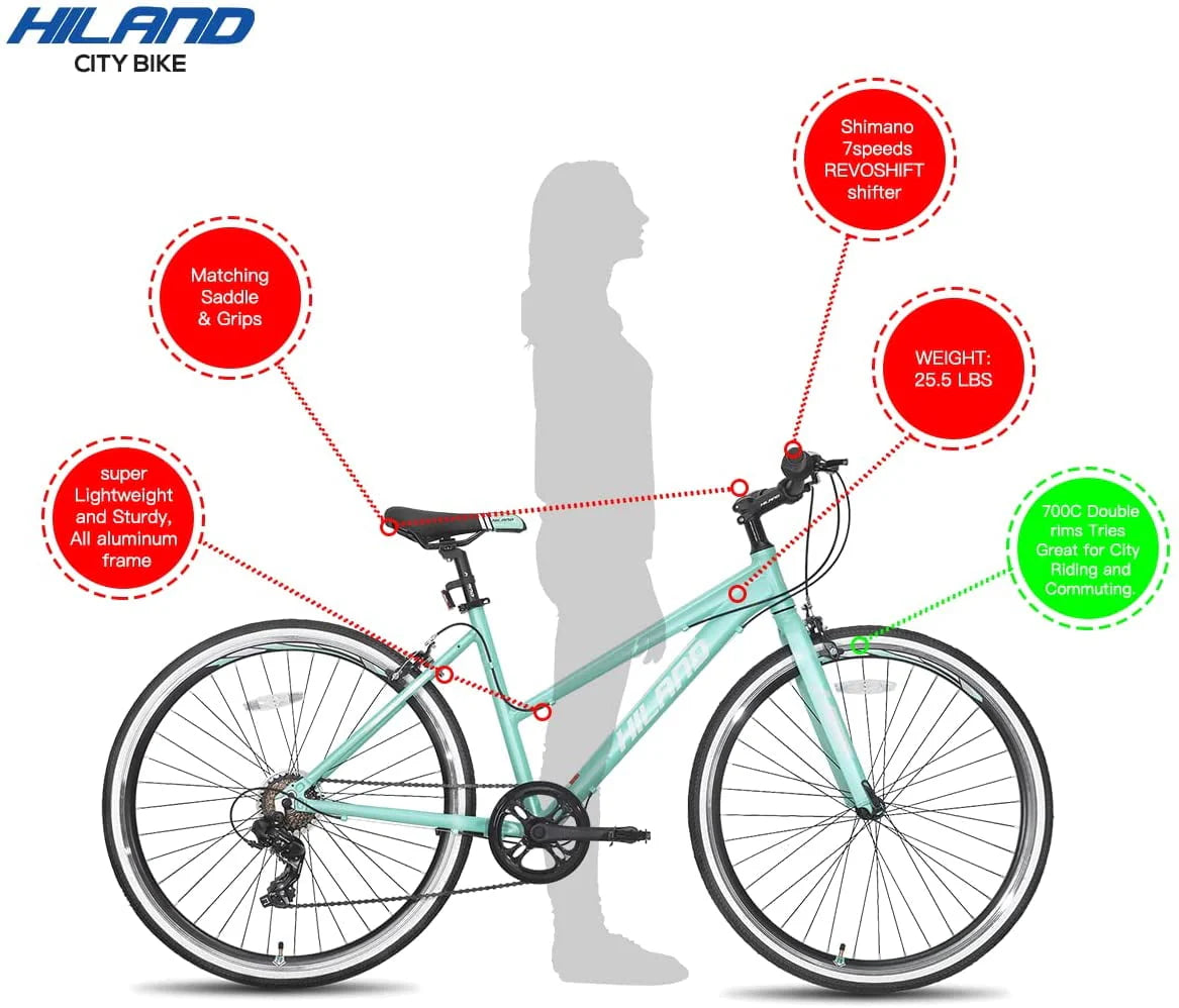 7 Speed Hybrid Bike with 700C Wheels H323774