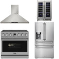 36 Electric Range, Range Hood, Refrigerator and Wine Cooler R287893