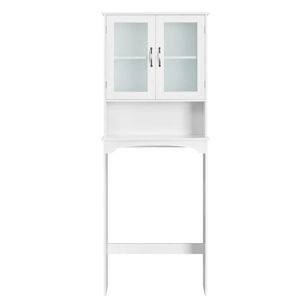 White Wooden 3-Shelf Over the Toilet Storage Cabinet F5144