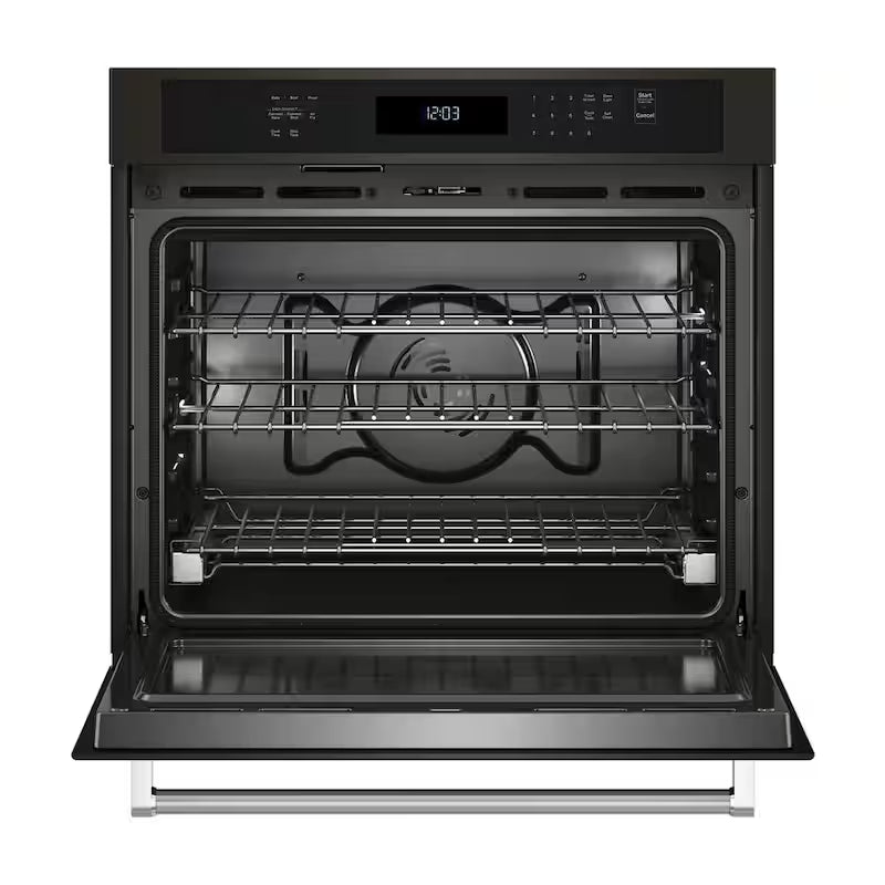 30 in. Single Electric Wall Oven with Convection Self-Cleaning in Black Stainless Steel H419222