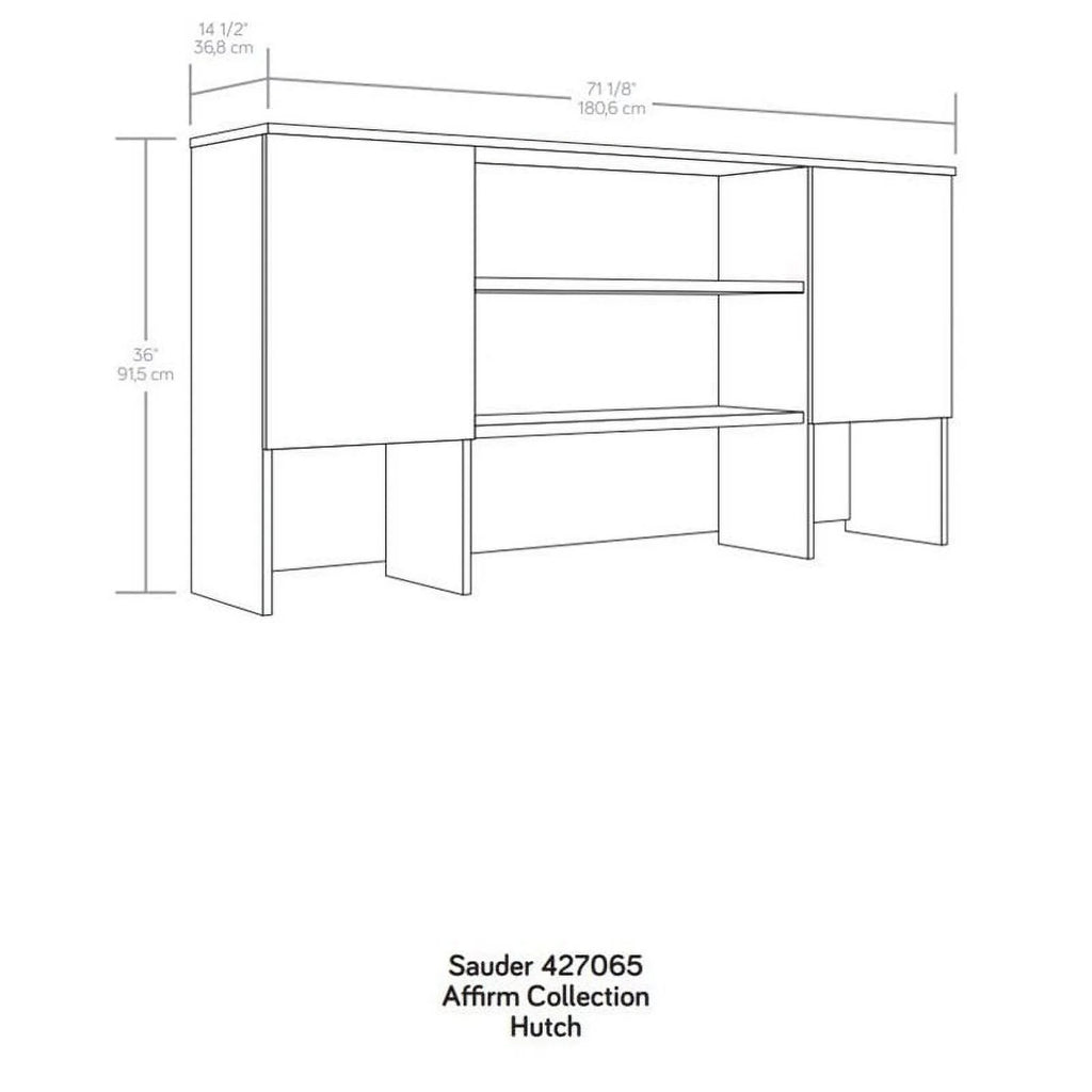 72" Engineered Wood Storage Hutch Q605