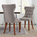 Tufted Dining Chair Set Of 2 Taupe J225138