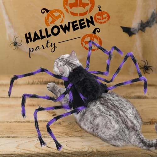 Furry Purple and Black 8 Legs Dog Cat Costume K716