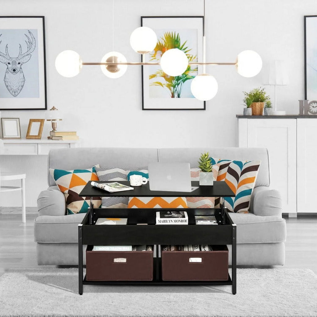 Lift Top Coffee Table with Hidden Storage R744488