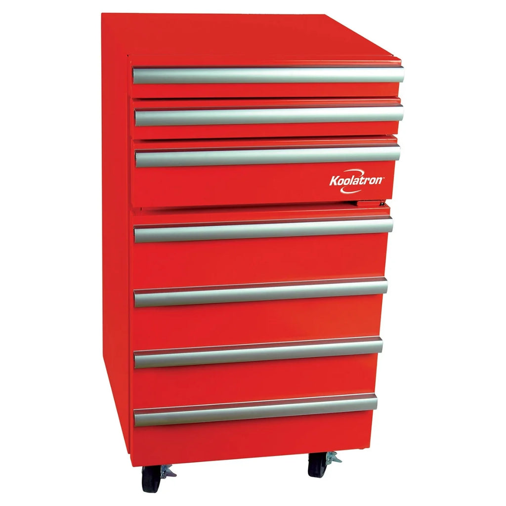 Red Compact Fridge with Built-in Tool Storage K91997