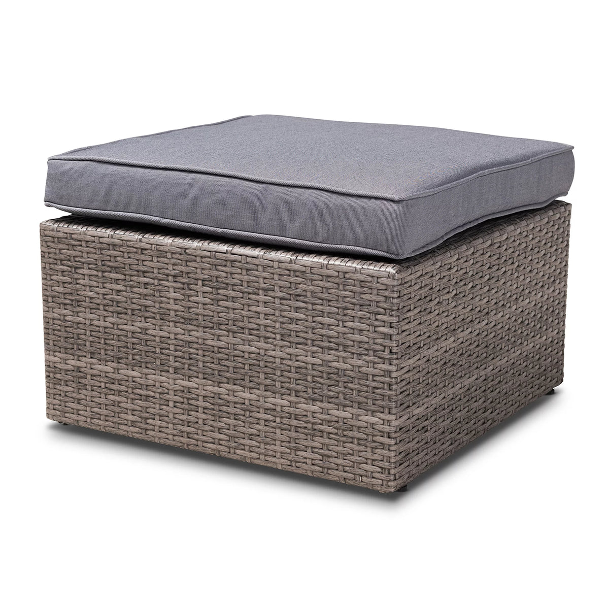 Grey Polyester 4-Piece Woven Rattan Patio Set P997