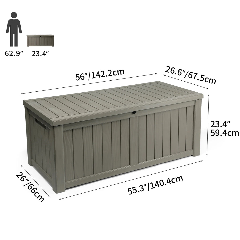 120 Gallon Weatherproof Outdoor Storage Deck Box K8159