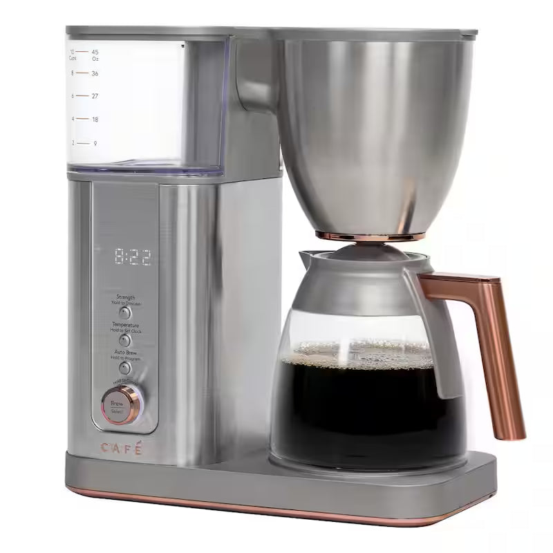 10 Cup Stainless Steel Drip Coffee Maker with Glass Carafe T932
