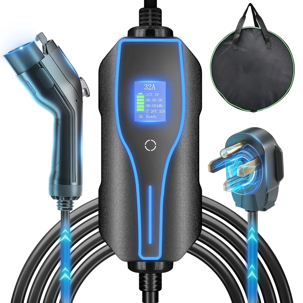 32Amp 240V Level 2 EV Charger with SAE J1772 NEMA 14-50 Plug L36552