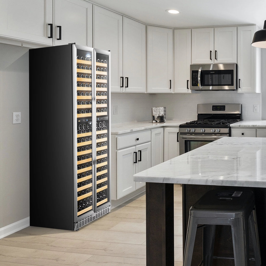 32 inch 287 Bottle Dual Zone Compressor Wine Refrigerator L612