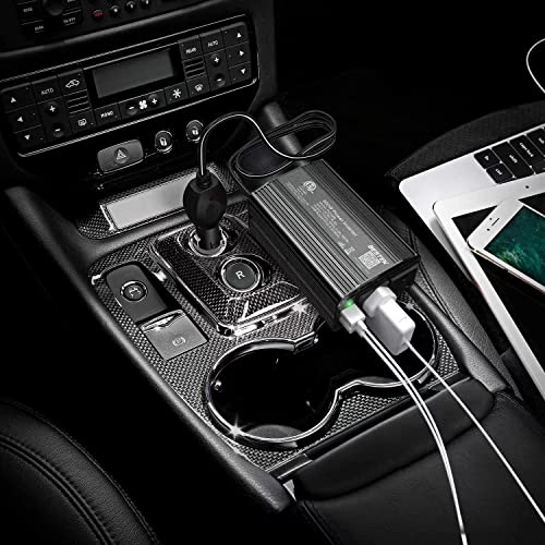 300W Power Inverter DC 12V to 110V AC Car Charger Adapter with Dual USB V921