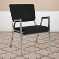 4 Pack Black Antimicrobial Fabric Bariatric Medical Reception Arm Chair B843003