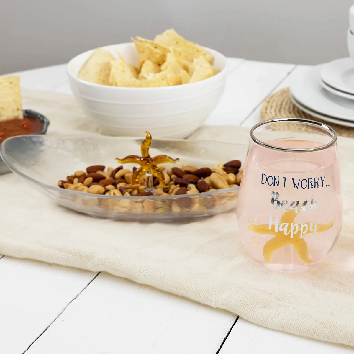 19 oz. Stemless Wine Glass with 3-D Figurine B638435