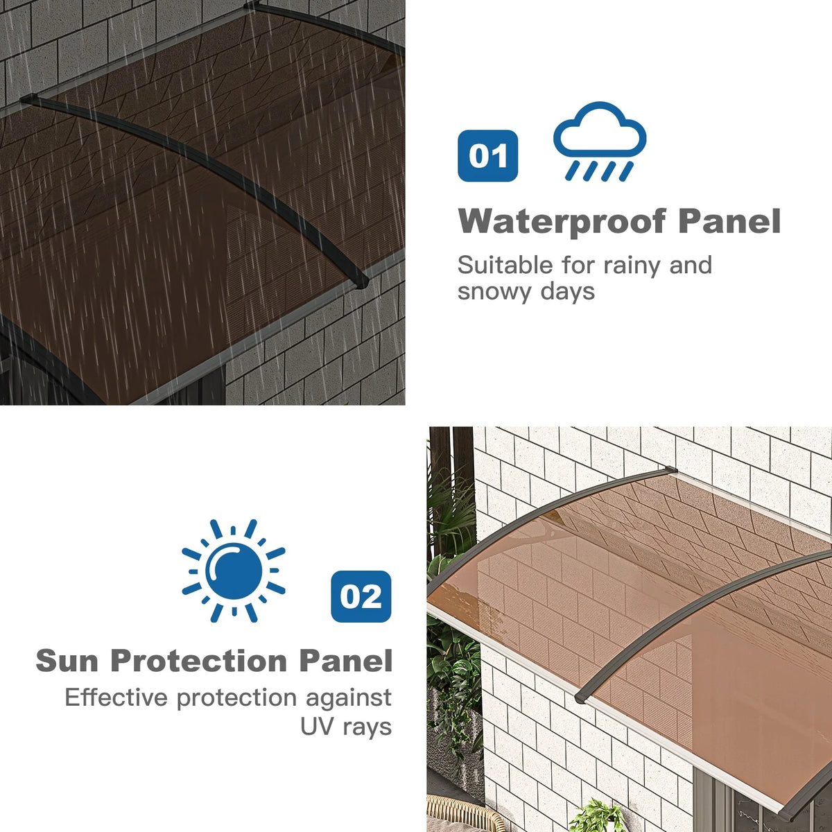 Outdoor Patio Awning Canopy UV Protection I60725