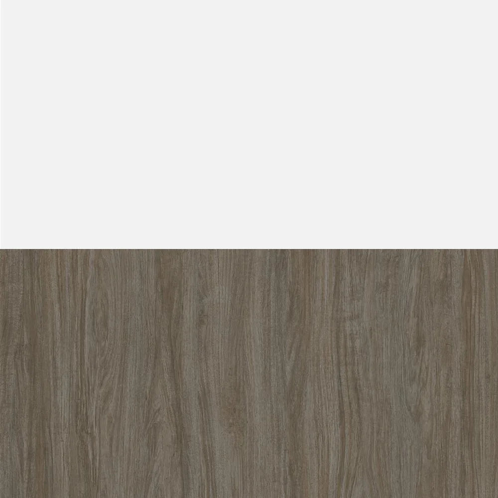 White & Walnut Grey Shelving Unit with Fold-Out Desk U2698