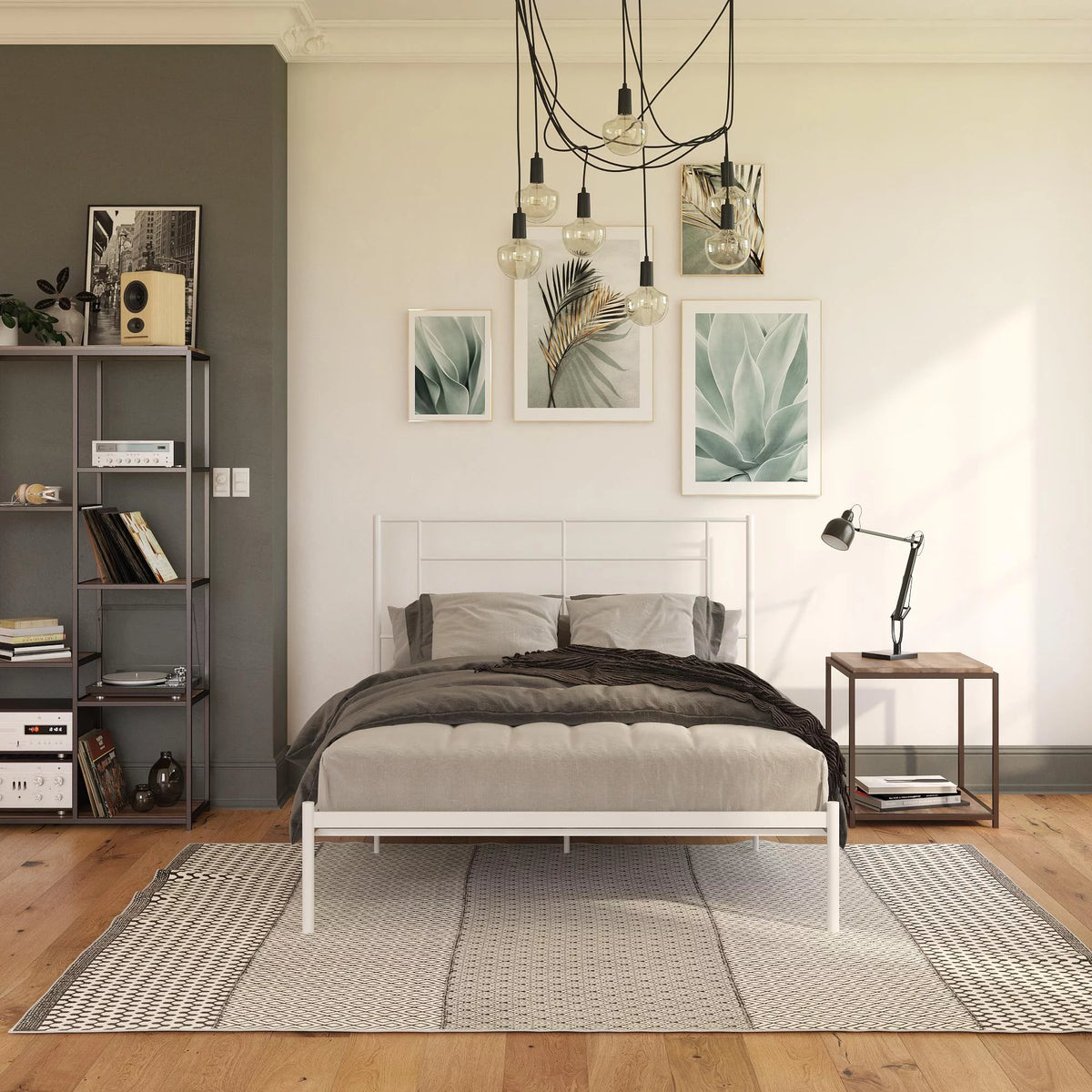 King Size Metal Bed with Under Bed Storage Q996786