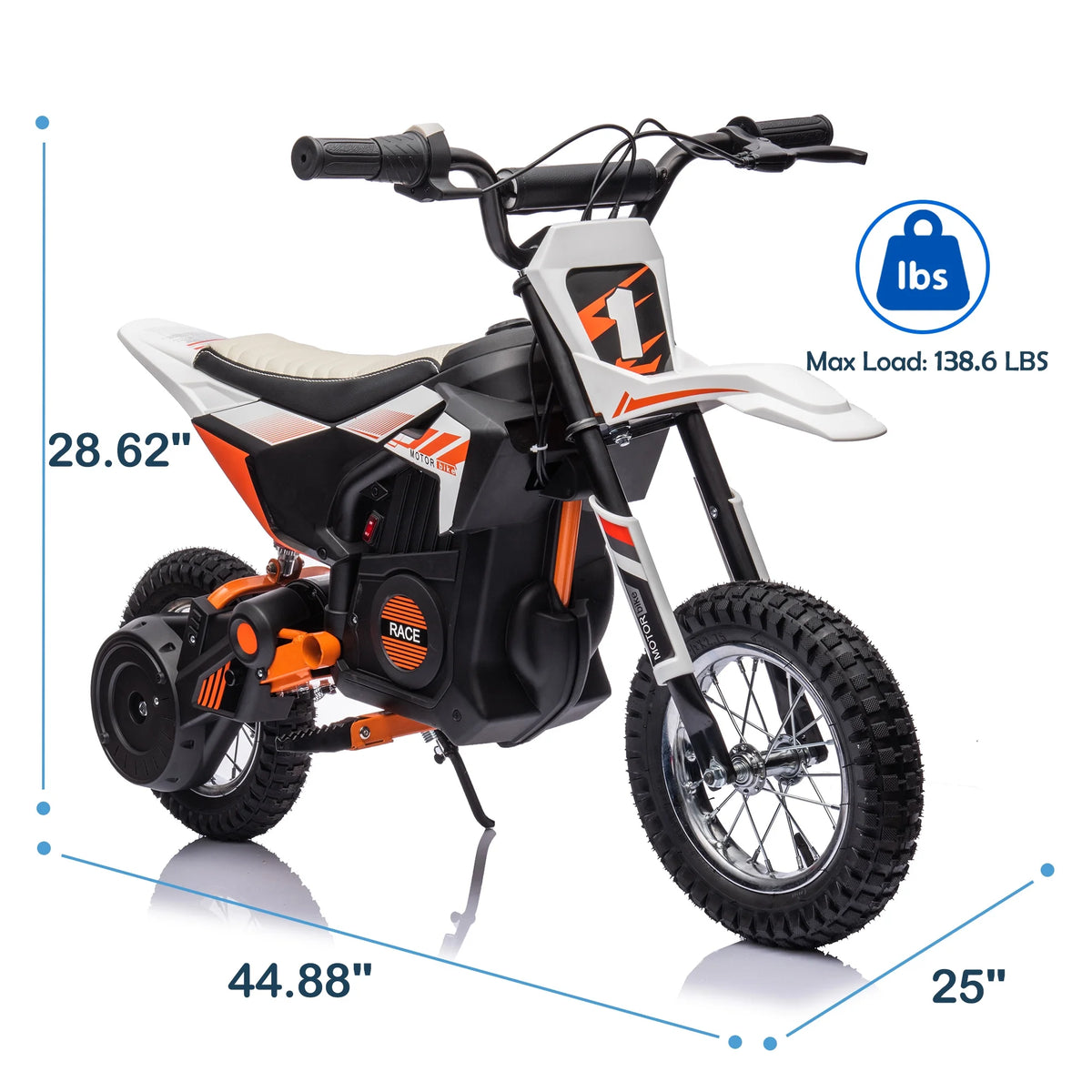 Electric Dirt Bike 24V 250W White J820