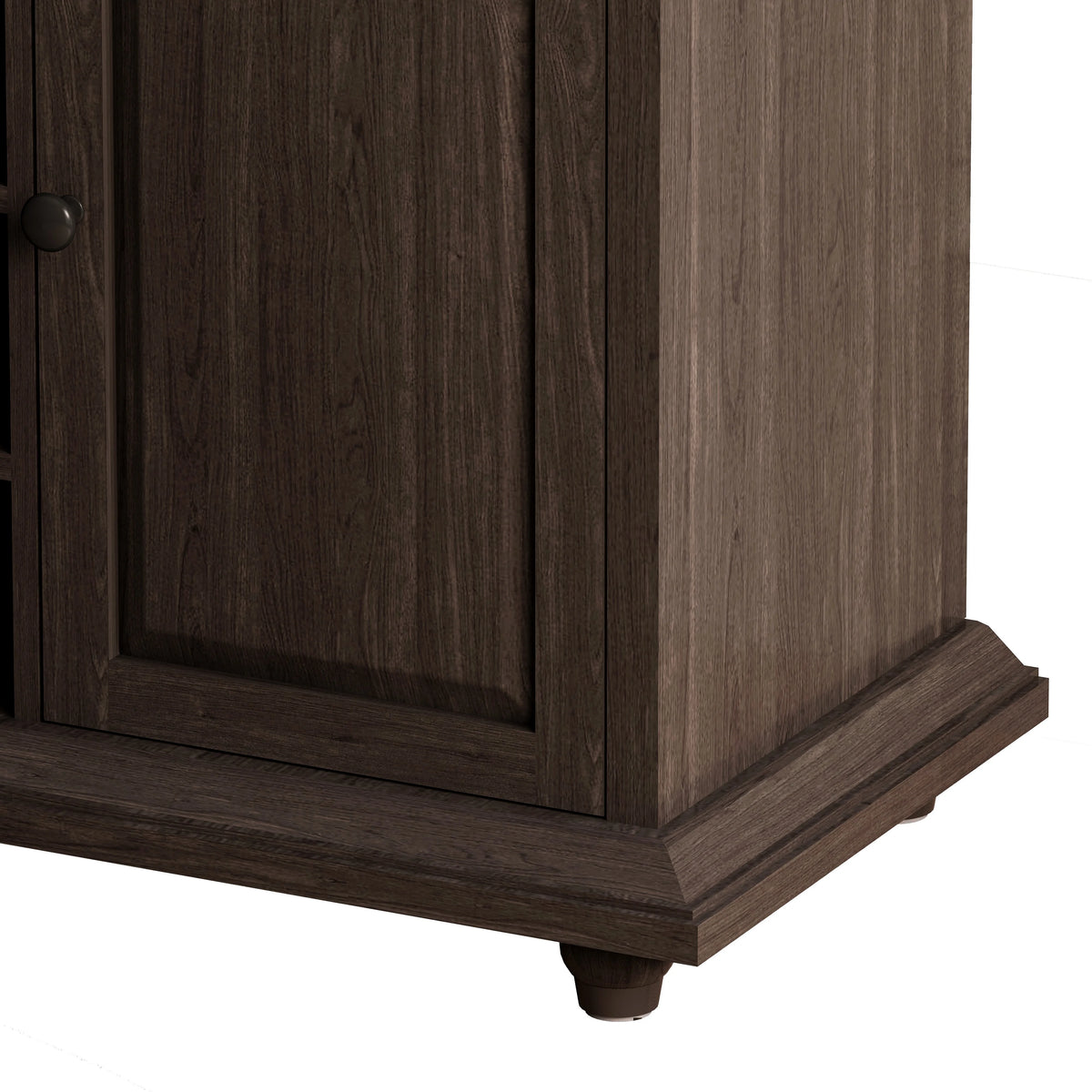 Vintage Style 3-Drawer 2-Door Storage Cabinet with Wine Rack H960746