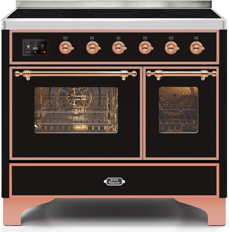Glossy Black Induction Range with Electric Oven V3465