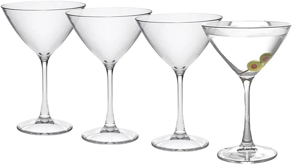 Set Of 4 Bpa-Free Tritan Martini Glass S484658