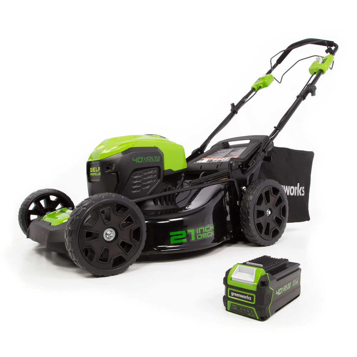 40V 21" Brushless Self-Propelled Lawn Mower with 5.0 Ah Battery and Charger L180470