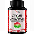 1200mg Korean Red Panax Ginseng + Ginkgo Biloba Vegan Capsules C79791