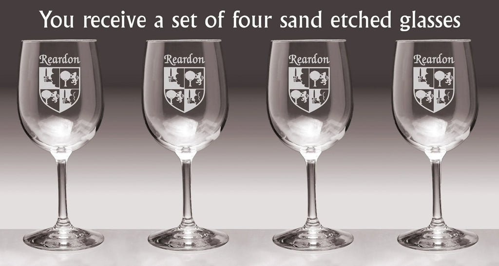 Irish Coat of Arms Wine Glasses Set of 4 K6728