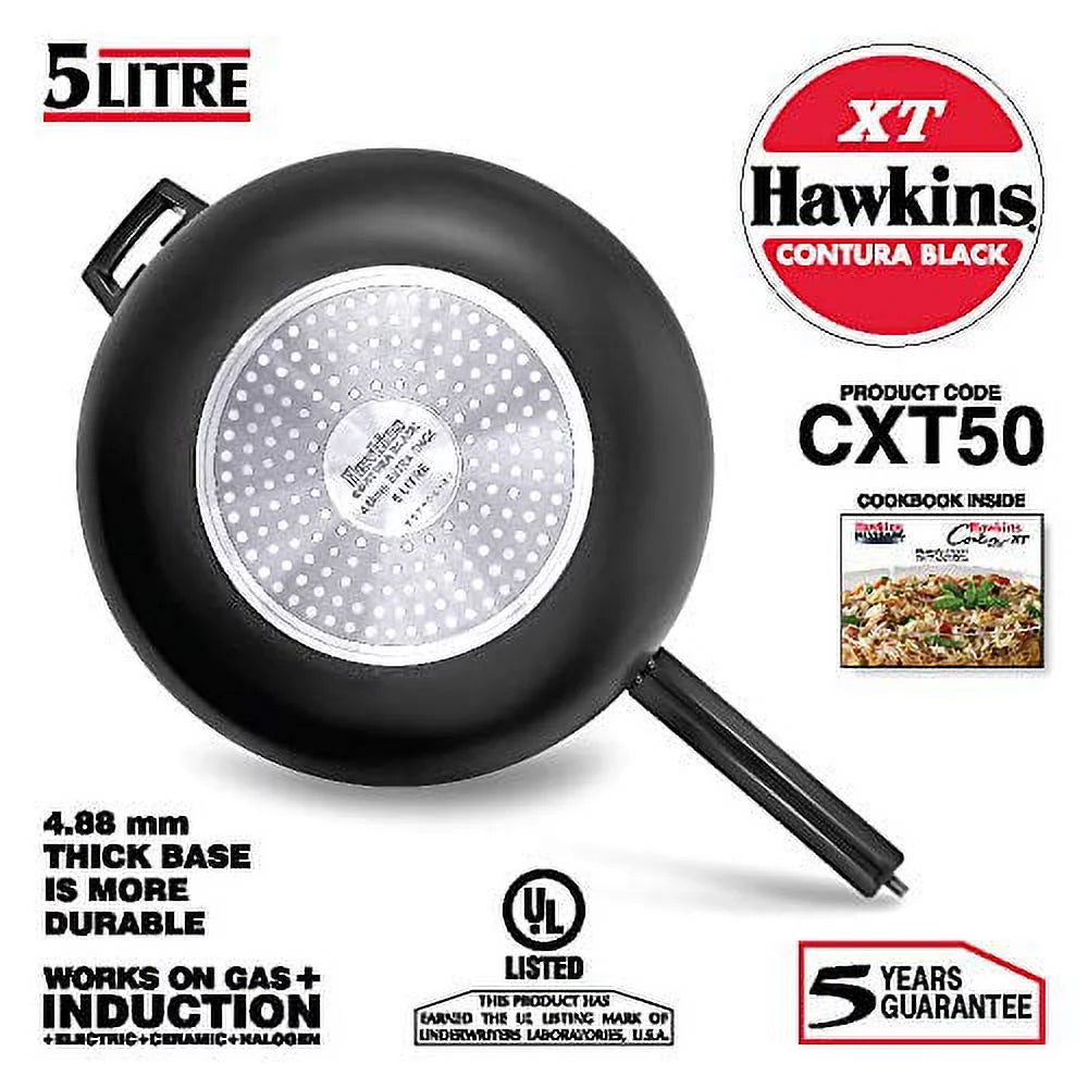 Black 5L Hard Anodized Pressure Cooker X70251