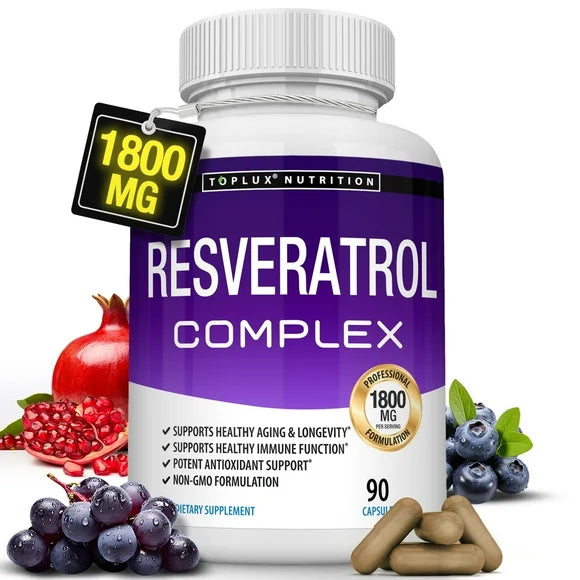1800mg Trans-Resveratrol 90 Capsules S906827