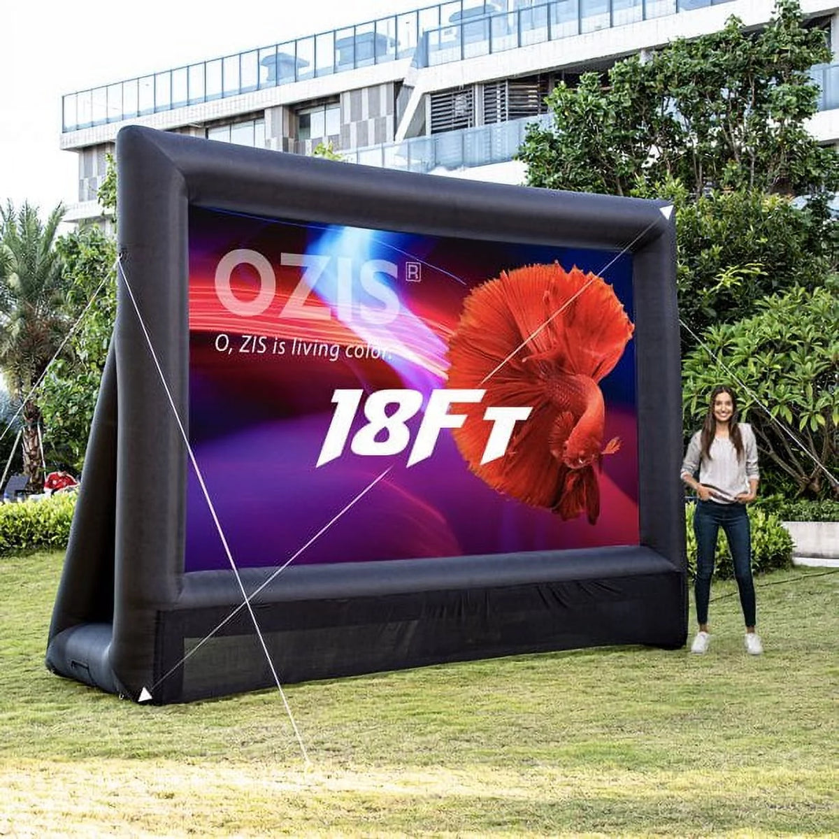 16Ft Inflatable Projector Movie Screen with Blower U62930