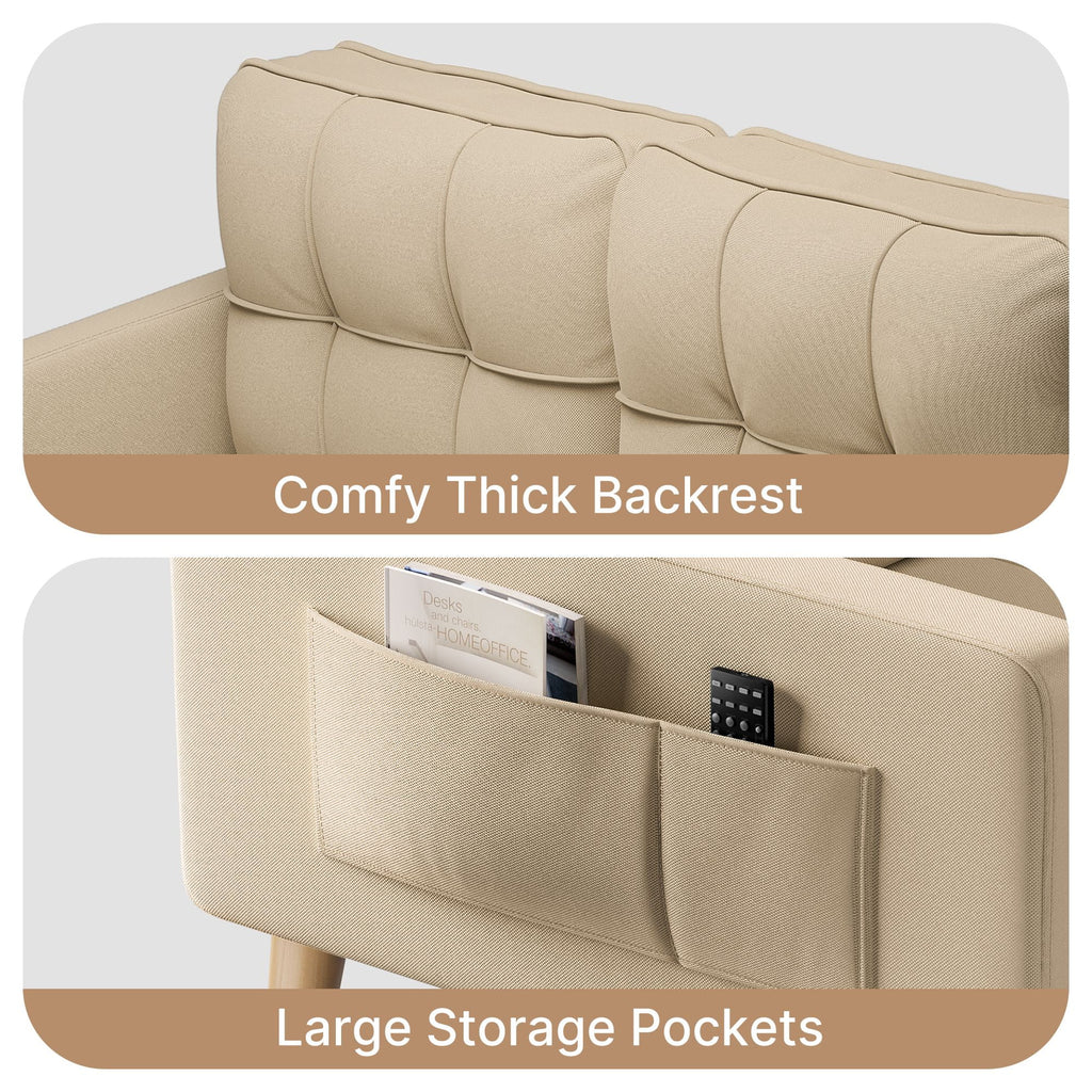 Gray Sofa with Storage Pockets N15427