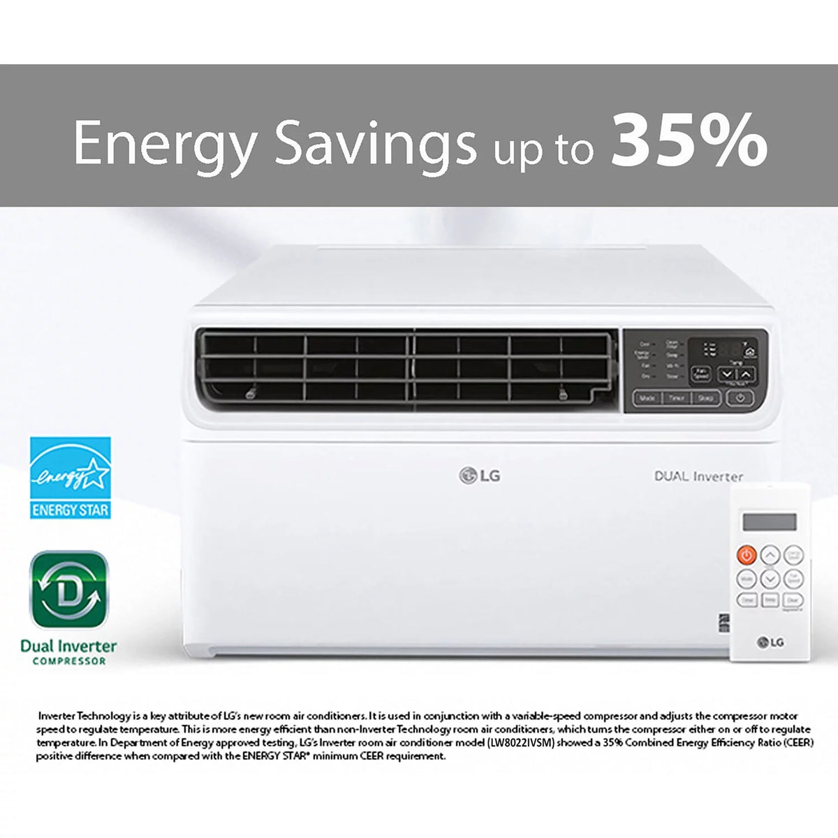 14,000 BTU Window Air Conditioner with Wi-Fi and Remote, White E6306