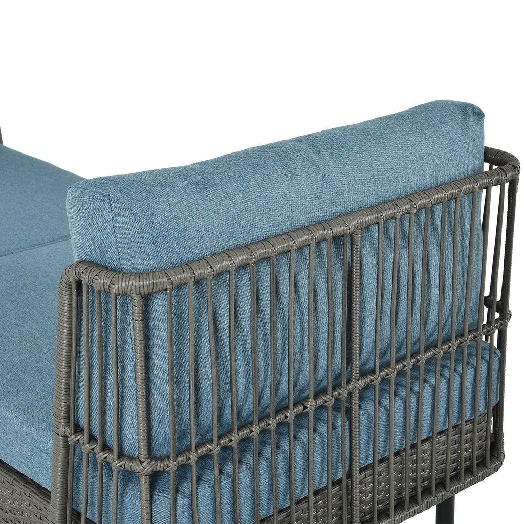 74in Wicker Outdoor Daybed with Cushion Z42883