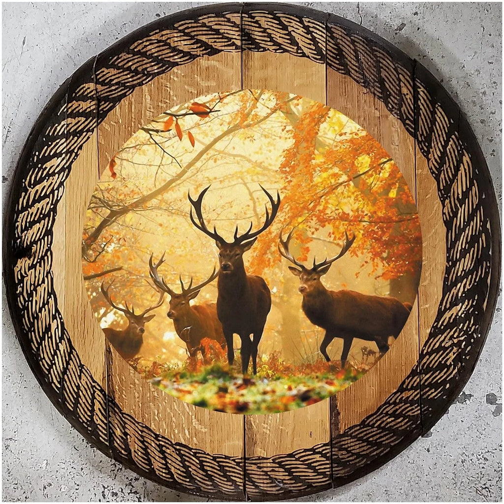 Round Whiskey Barrel End Table W445445