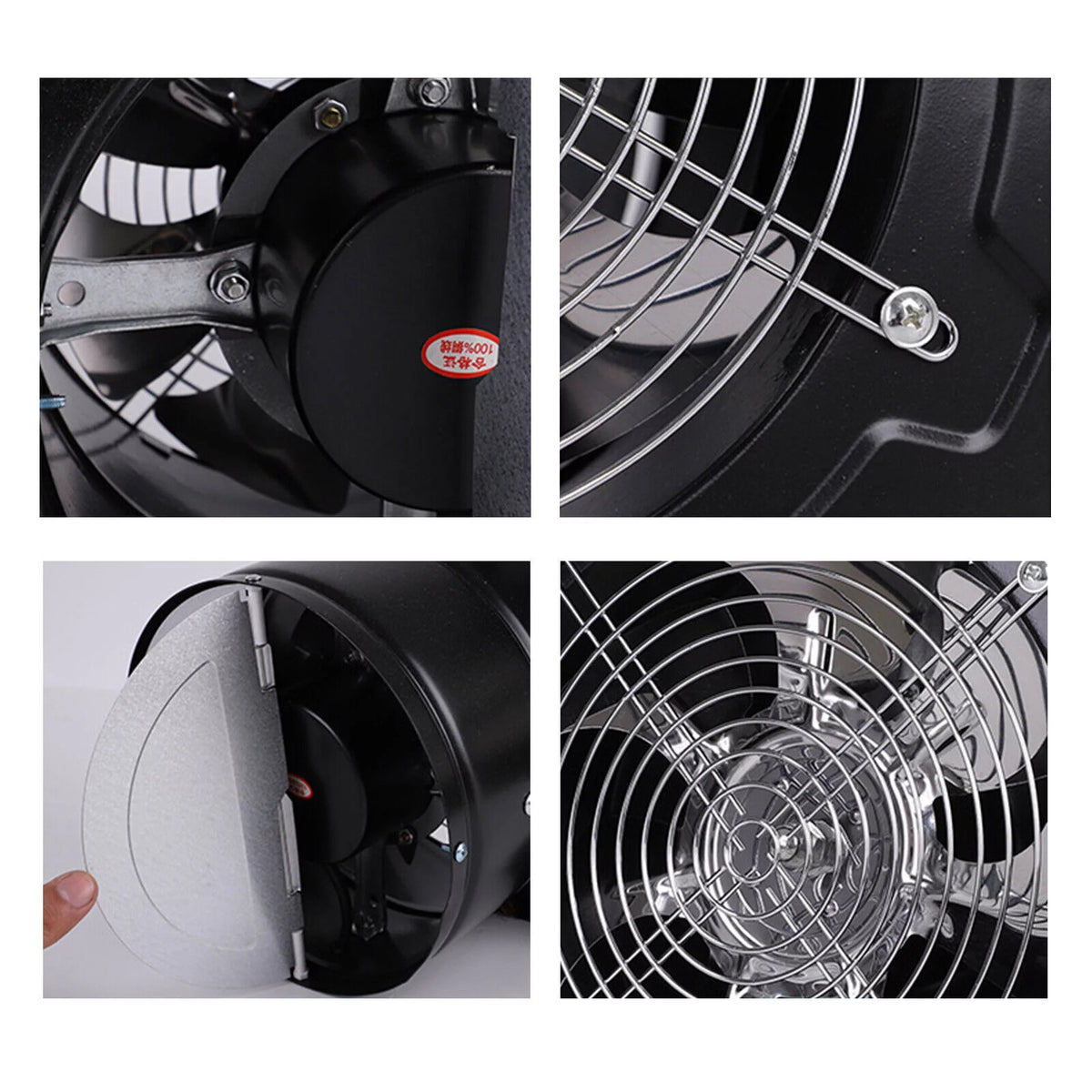 7 Inch Black High Speed Exhaust Fan 2800 RPM F76599