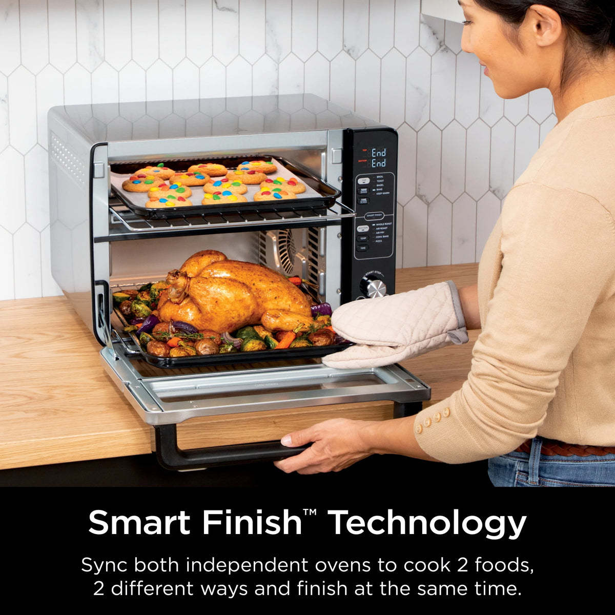 10-in-1 Double Oven with Convection and Air Fry A1061