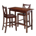 3-Pc Breakfast Table with 2 V-Back Counter Stools O6858