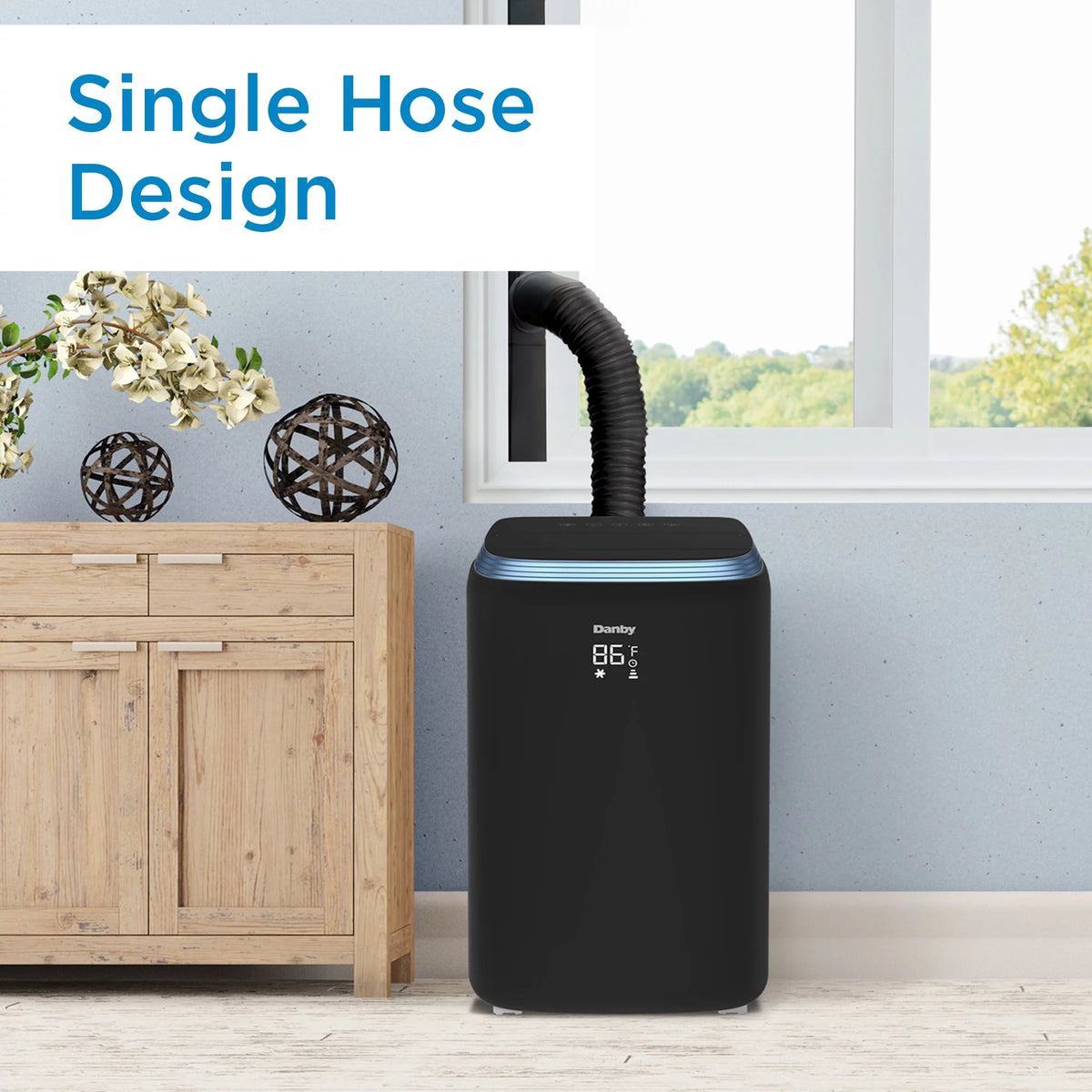 Black 12,500 BTU Portable AC E69743