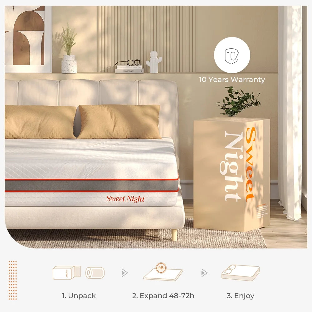 Queen Size Gel Memory Foam Mattress F5156