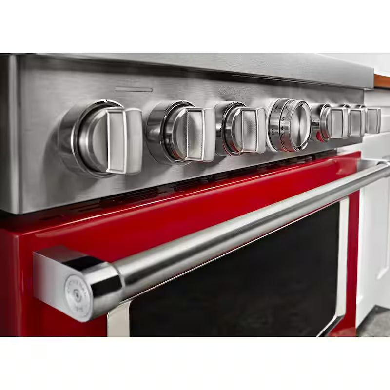 5.1 cu. ft. Dual Fuel Freestanding Smart Range with 6-Burners in Passion Red K89924