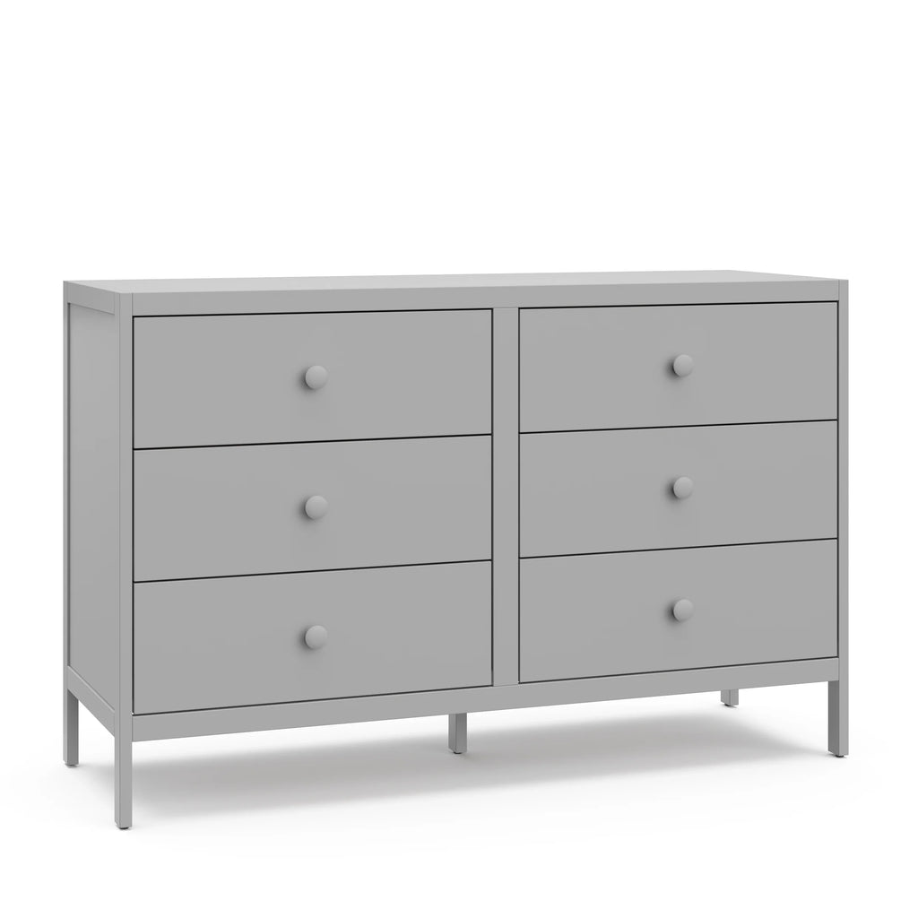 White 6 Drawer Double Dresser A24522