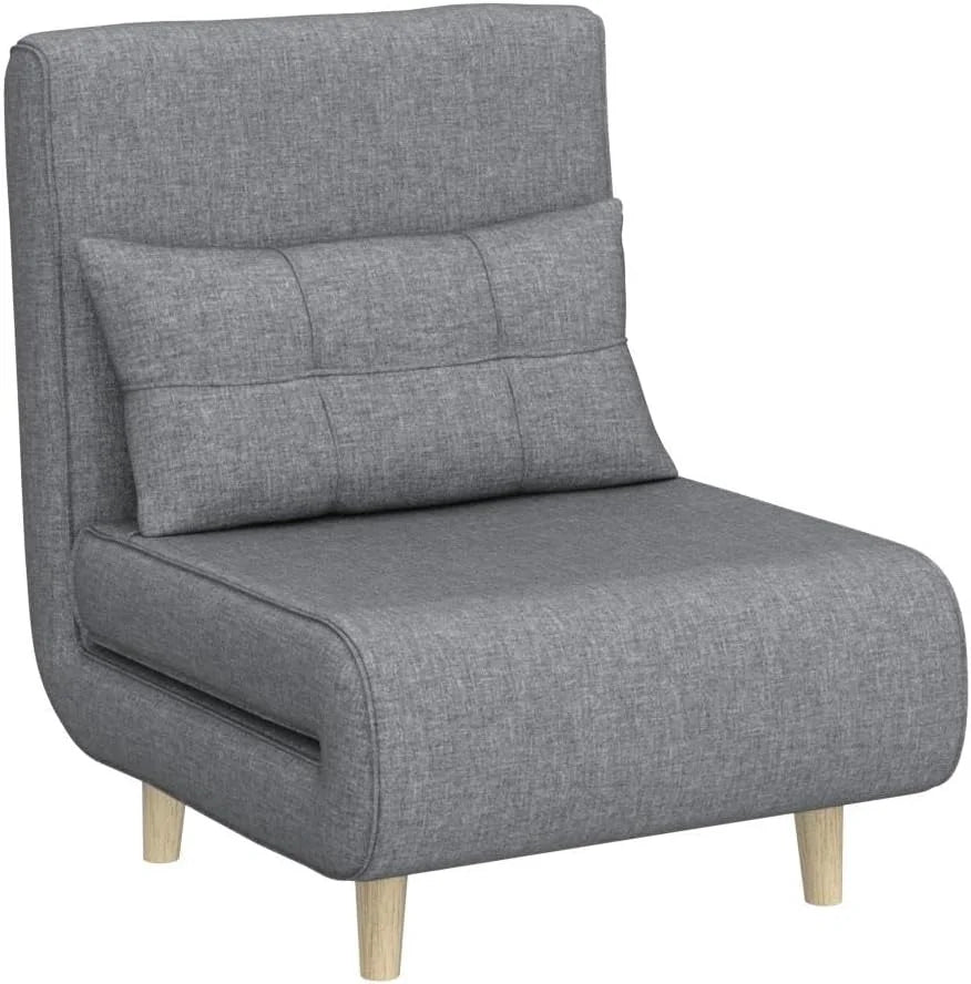 3-in-1 Convertible Sleeper Chair Bed Dark Grey V925606