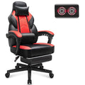 Gaming Chair with Footrest and Massage Lumbar Support T428995