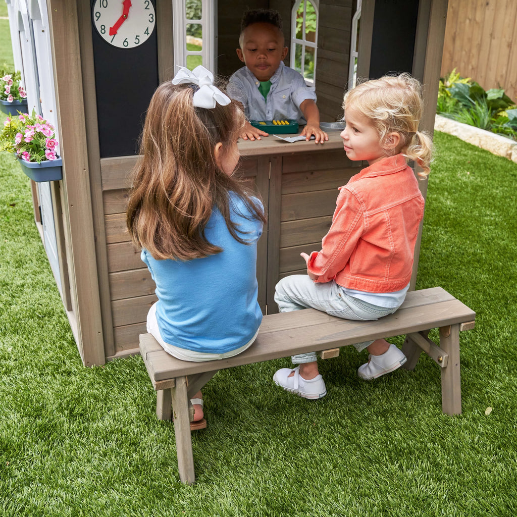 Wooden Outdoor Playhouse with Kitchen W103716